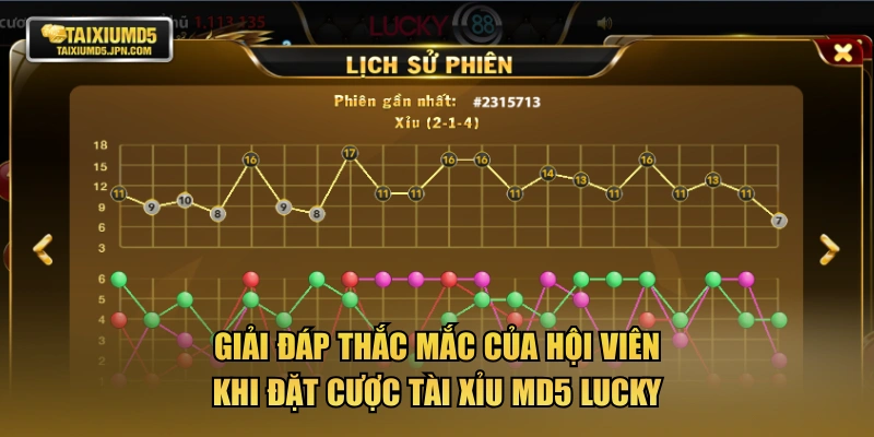 Giải đáp thắc mắc của hội viên khi đặt cược tài xỉu MD5 LUCKY