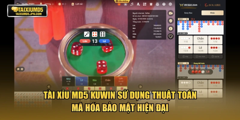 Tài xỉu MD5 KUWIN sử dụng thuật toán mã hóa bảo mật hiện đại