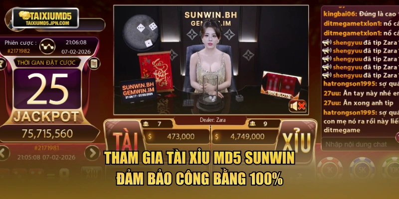Tham gia tài xỉu MD5 SUNWIN đảm bảo công bằng 100%